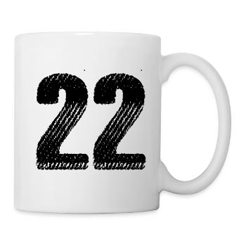 22 number jersey - Mug - white - Right