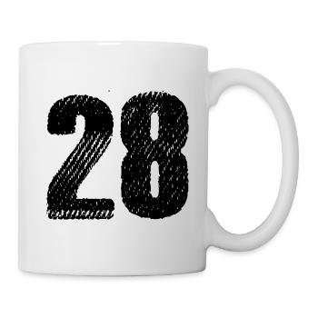 28 Number jersey - Mug - white - Right