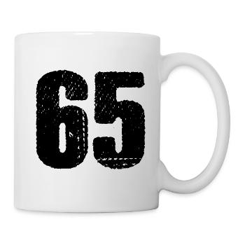 65 Zahl Trikot - Tasse - Weiß - Rechts