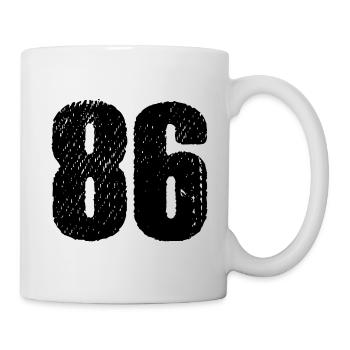 86 number jersey - Mug - white - Right