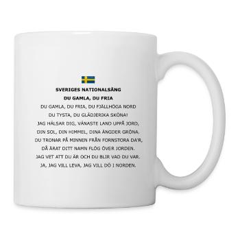 Sveriges nationalsång: Du gamla, du fria - Mug blanc - blanc - Droite