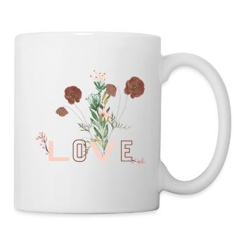 Flower Love - Tasse - Weiß - Rechts