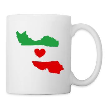 iran flag heart love persian - Mug - white - Right