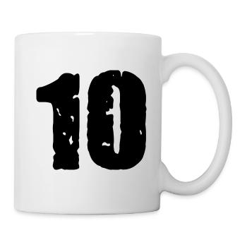 Maillot à 10 chiffres - Mug blanc - blanc - Droite