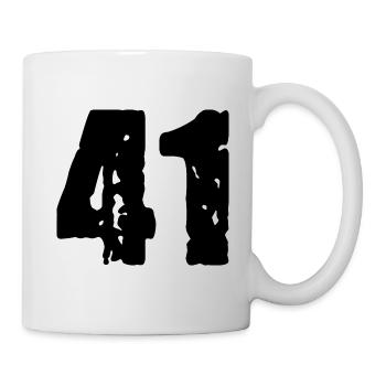 Maillot à 41 numéros - Mug blanc - blanc - Droite