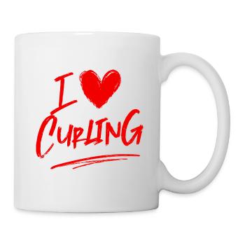 I love curling - Mug - white - Right
