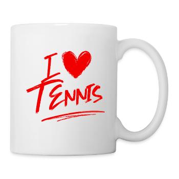 Ich liebe Tennis - Tasse - Weiß - Rechts
