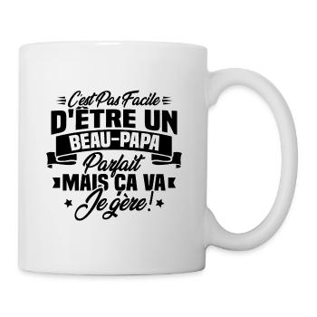 Un beau papa parfait mais ca va je gère - Mug blanc - blanc - Droite