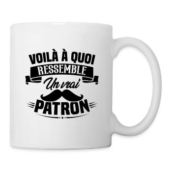 Voilà à quoi ressemble un vrai patron - Mug blanc - blanc - Droite