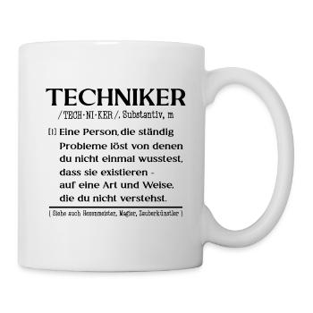Techniker Definition - Tasse - Weiß - Rechts