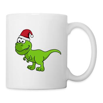 Dinosaure T-Rex Noël - Mug blanc - blanc - Droite
