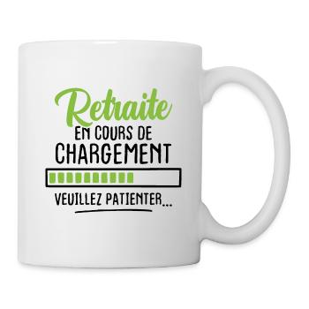Retraite en cours de chargement veuillez patienter - Mug blanc - blanc - Droite