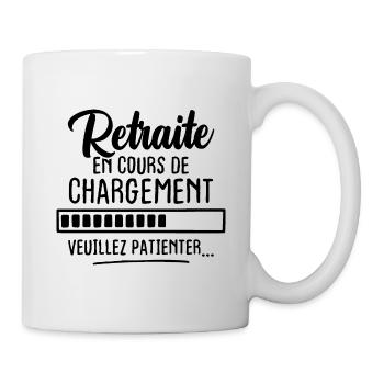 Retraite en cours de chargement veuillez patienter - Mug blanc - blanc - Droite