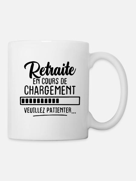 Retraite en cours de chargement veuillez patienter - Mug blanc - blanc