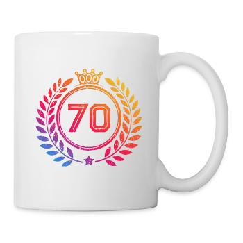 70 Number wreath - Mug - white - Right