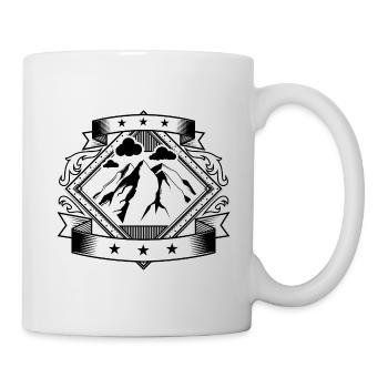 Berge Natur Wappen - Tasse - Weiß - Rechts