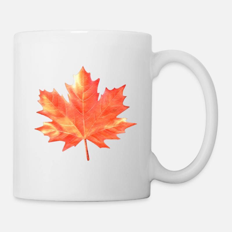 Maple Leaf Couleurs colorées Maple Tree Forest Warm - Mug blanc - blanc