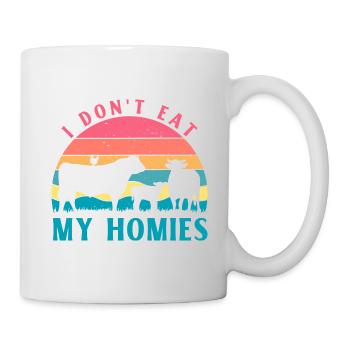 Je ne mange pas mes Hommies Vegan - Mug blanc - blanc - Droite