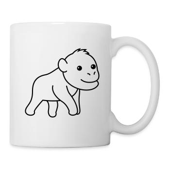 Orangutan monkey comic - Mug - white - Right