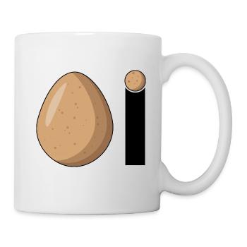 Ei Hühnerei Comic - Tasse - Weiß - Rechts