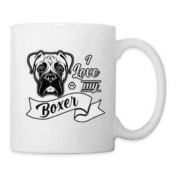 I love my Boxer - Tasse - Weiß - Rechts