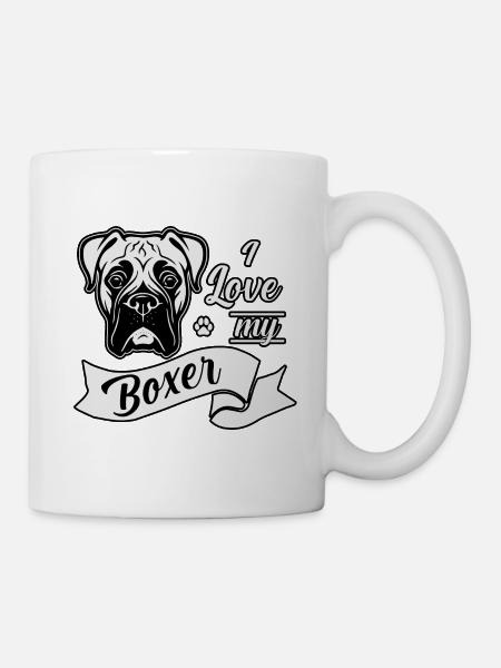 I love my Boxer - Tasse - Weiß