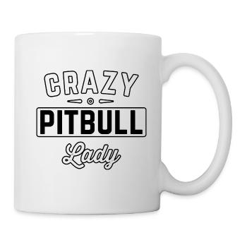 Crazy Pitbull Lady - Mug blanc - blanc - Droite