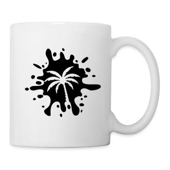 Taches de symboles de palmiers - Mug blanc - blanc - Droite