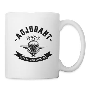 Adjudant de la race des seigneurs - Mug blanc - blanc - Droite
