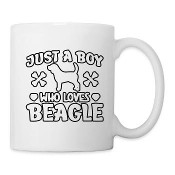 Just a boy who loves beagle - Tasse - Weiß - Rechts