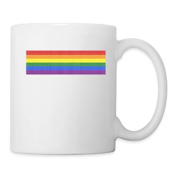 LGBT-Flagge - Tasse - Weiß - Rechts