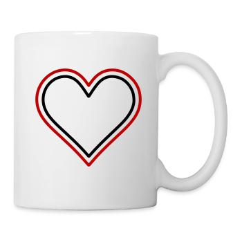 Herz Symbol Design - Tasse - Weiß - Rechts