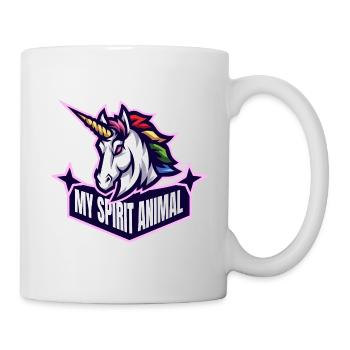 La licorne est mon animal spirituel - Mug blanc - blanc - Droite