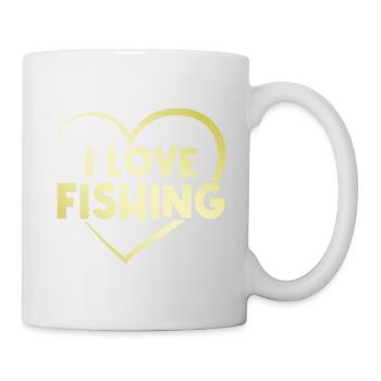 I love fishing heart - Mug - white - Right