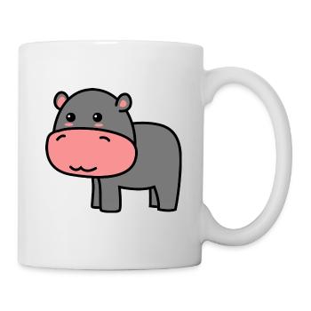 Hippopotamus Comic Animal - Mug - white - Right