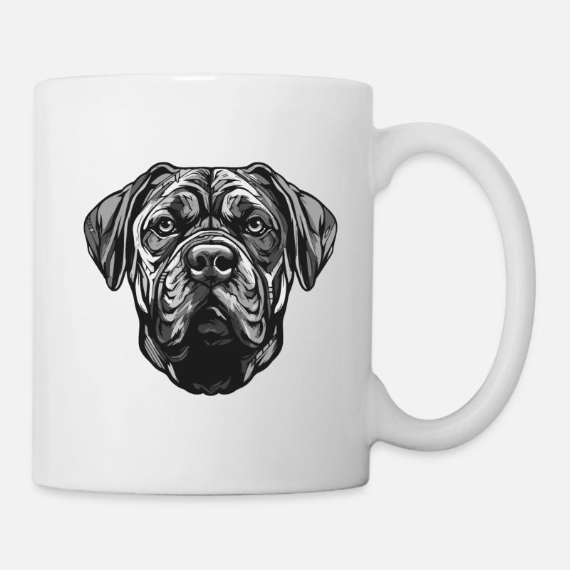 Mastiff Hund Portrait Tier - Tasse - Weiß