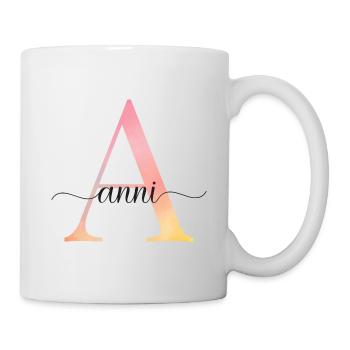A | Monogram | Name | Anni |Watercolor - Mug - white - Right