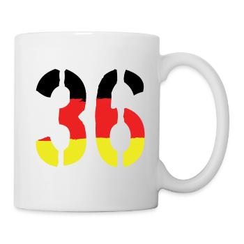 36 Symbole numérique Allemagne - Mug blanc - blanc - Droite