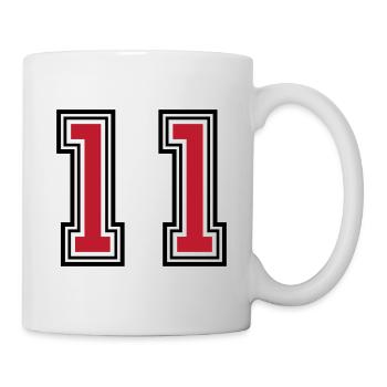 11 Zahl symbol - Tasse - Weiß - Rechts