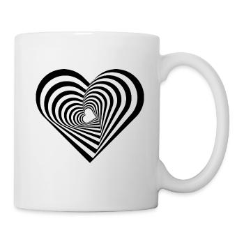 Heart Illusion - Optical Illusion - Mug - white - Right
