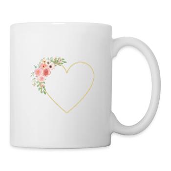 Customizable Heart Flowers, Colorful - Mug - white - Right