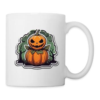 Halloween Kürbis 2023 Motiv 1 - Tasse - Weiß - Rechts