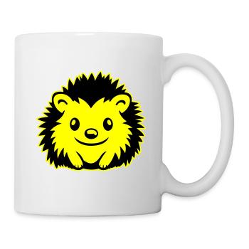 hérisson bande dessinée mignon - Mug blanc - blanc - Droite