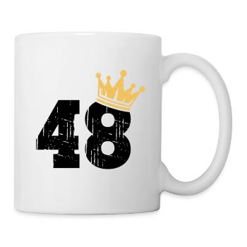 48 Krone 48. Geburtstag 48 Jahre - Tasse - Weiß - Rechts