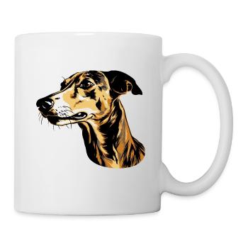 Greyhound Dog Head Animal - Mug - white - Right