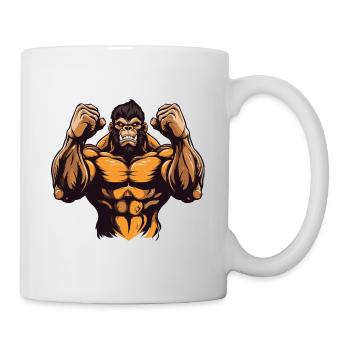Gorilla Gym Muscles Workout - Mug - white - Right