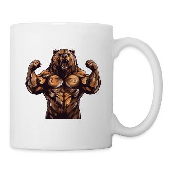 Ours Grizzly Beast Musculation Muscles - Mug blanc - blanc - Droite