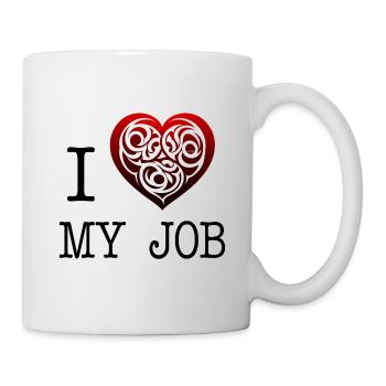 I love my job - Mug - white - Right