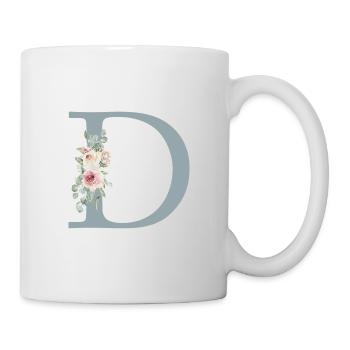 D| Monogram | Eucalyptus Pastel Flower Blue - Mug - white - Right