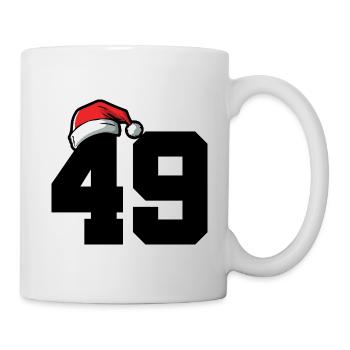 49 Zahl Weihnachten - Tasse - Weiß - Rechts